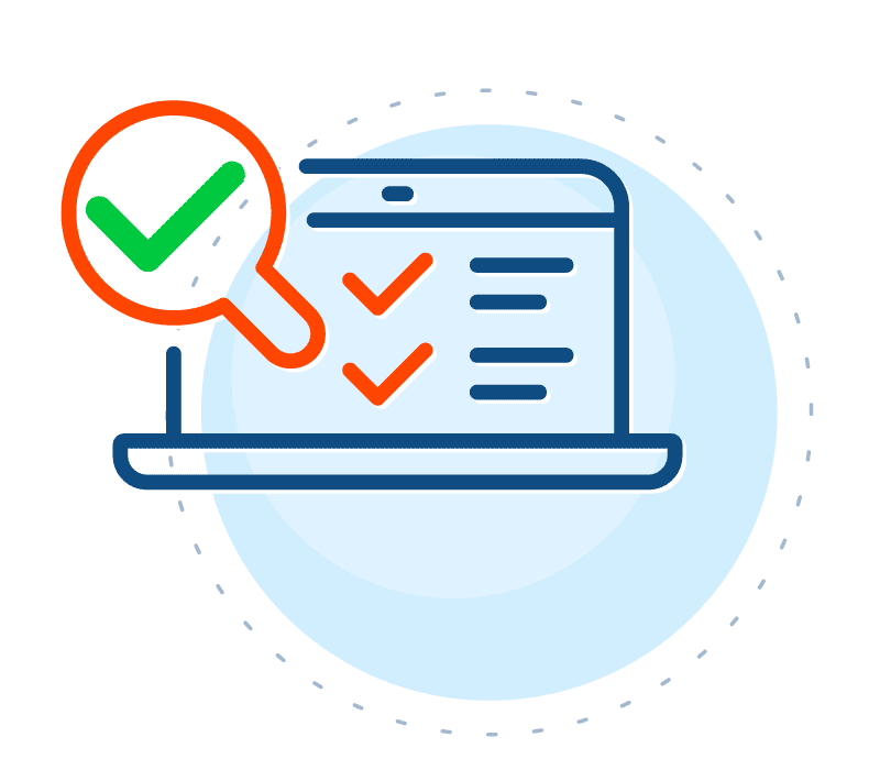 An illustration featuring symbols related to making online donations.